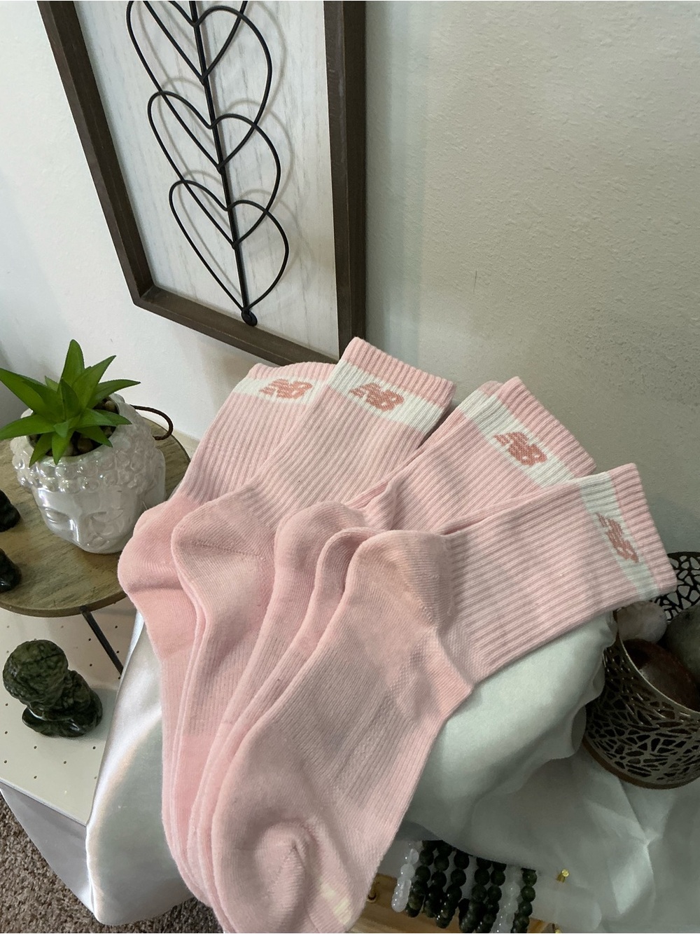 NWOT New Balance Light Pink Crew Socks — 4 Pair Set